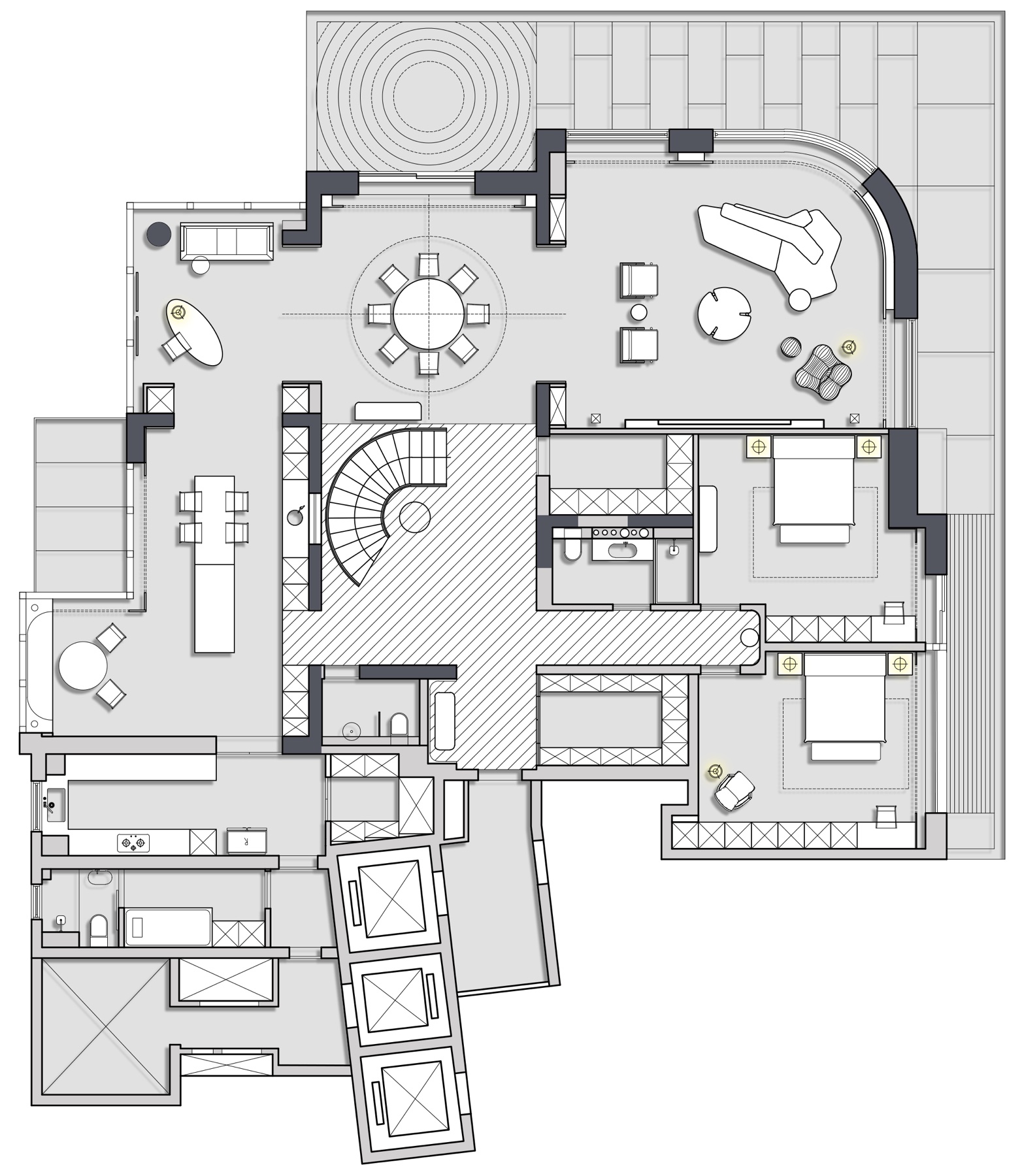 Floor plan — 绿城黄浦湾平面布置图