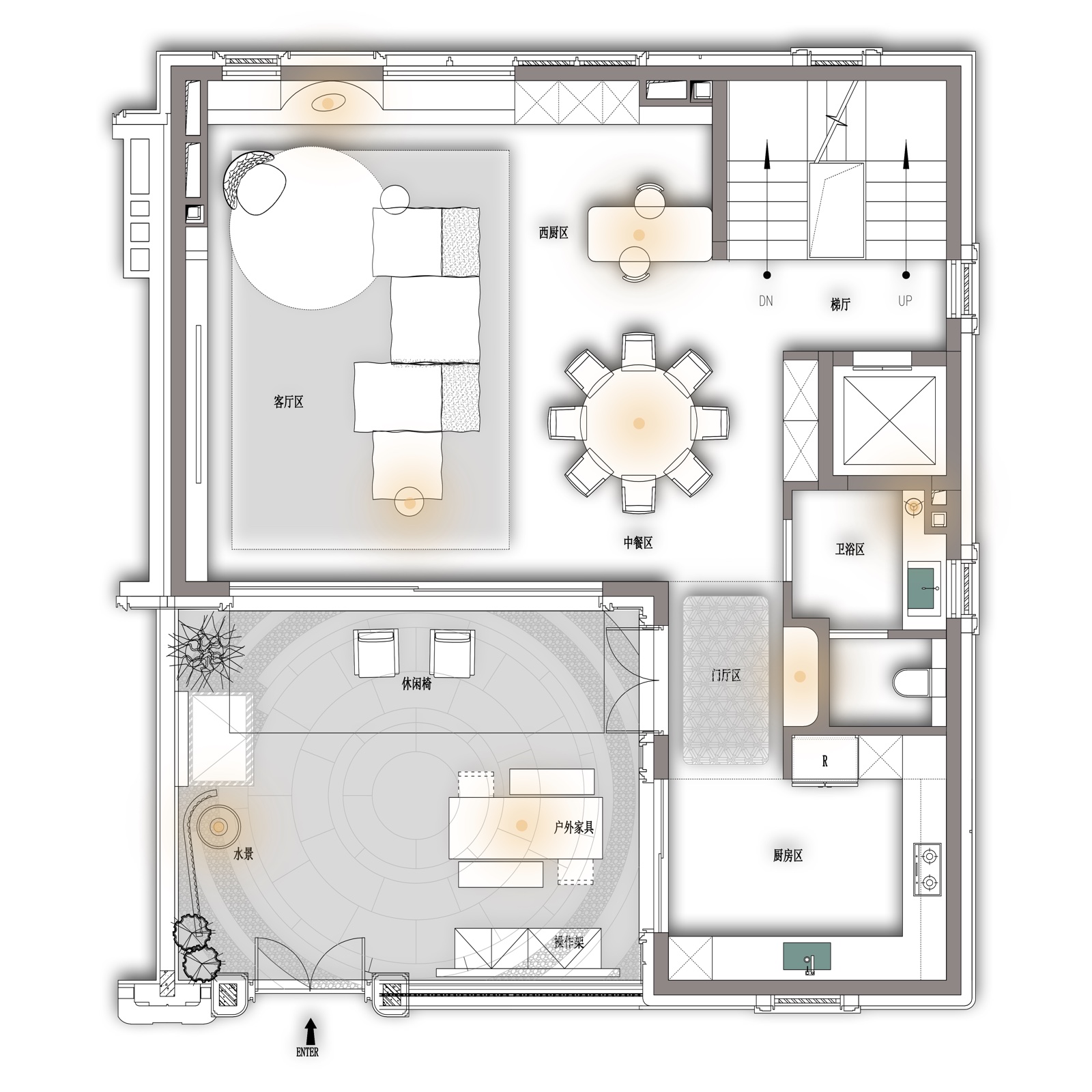 Ground floor plan — 桐安里一层平面布置图